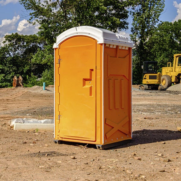 how often are the porta potties cleaned and serviced during a rental period in Welby CO